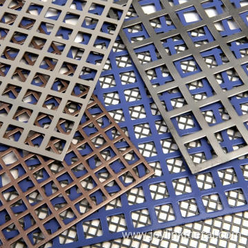 Square hole perforated metal